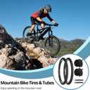 20 inch Bike Tire, 2 Pack 20x1.75 Bike Tires and 20x1.5-1.75 Bike Tubes with Bike Tire Levers, 20x1.75 Bicycle Tire Portable MTB Tires BMX Rubber Tire for Mountain Path Muddy Trail