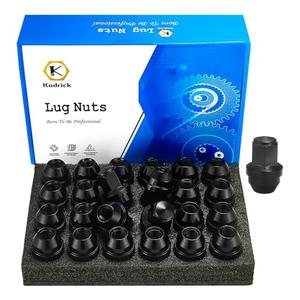 Kadrick 24Pcs M14x1.5 Lug Nuts Replacement for Ford Expedition/F-150 2015-2024, One-Piece Solid Black OEM Factory Style Large Acorn Seat Wheel Nuts for Lincoln 2016-2021 MKX, Anti-Rust Updated