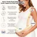 Pregnancy Belly Bands for Pregnant Women, Maternity Belly Band Pregnancy Support Belt with Adjustable Straps (Beige, Medium)