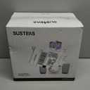 SUSTEAS Cold Press Juicer, 5.3" Feed Chute Slow Masticating Machines with 300W, Fit Whole Fruits & Vegetables, High Juice Yield, Easy to Clean, White