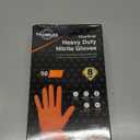 TitanFlex Heavy Duty Orange Industrial Nitrile Gloves with Raised Diamond Texture, Latex Free (6mil/8mil) (XX-Large, 01 8mil (50ct))