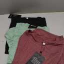 Ficerd 3 Pack Women's Short Sleeve T-Shirts, Loose Fit Crew Neck Tunic Tops Casual Solid Basic Tee Shirts Curved Hem Blouses