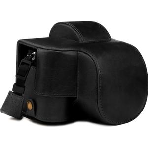 MegaGear MG1813 Ever Ready Genuine Leather Camera Case Compatible with Nikon Z50 (16-50mm) - Black