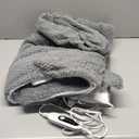 Heated Blanket Electric Blanket,Cozy Faux Rabbit Fur & Soft Flannel Warm Heater Throw Blanket with 5 Fast Heating Levels &10Hours Auto-Off Over-Heat Protection50" x 60" (Grey)