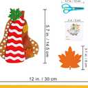 Winlyn 24 Sets Fall Pumpkin Crafts DIY Ornaments Decorations Kit - Maple Leaf Foam Stickers Arts and Crafts for Kids Thanksgiving Halloween Party Classroom Activities