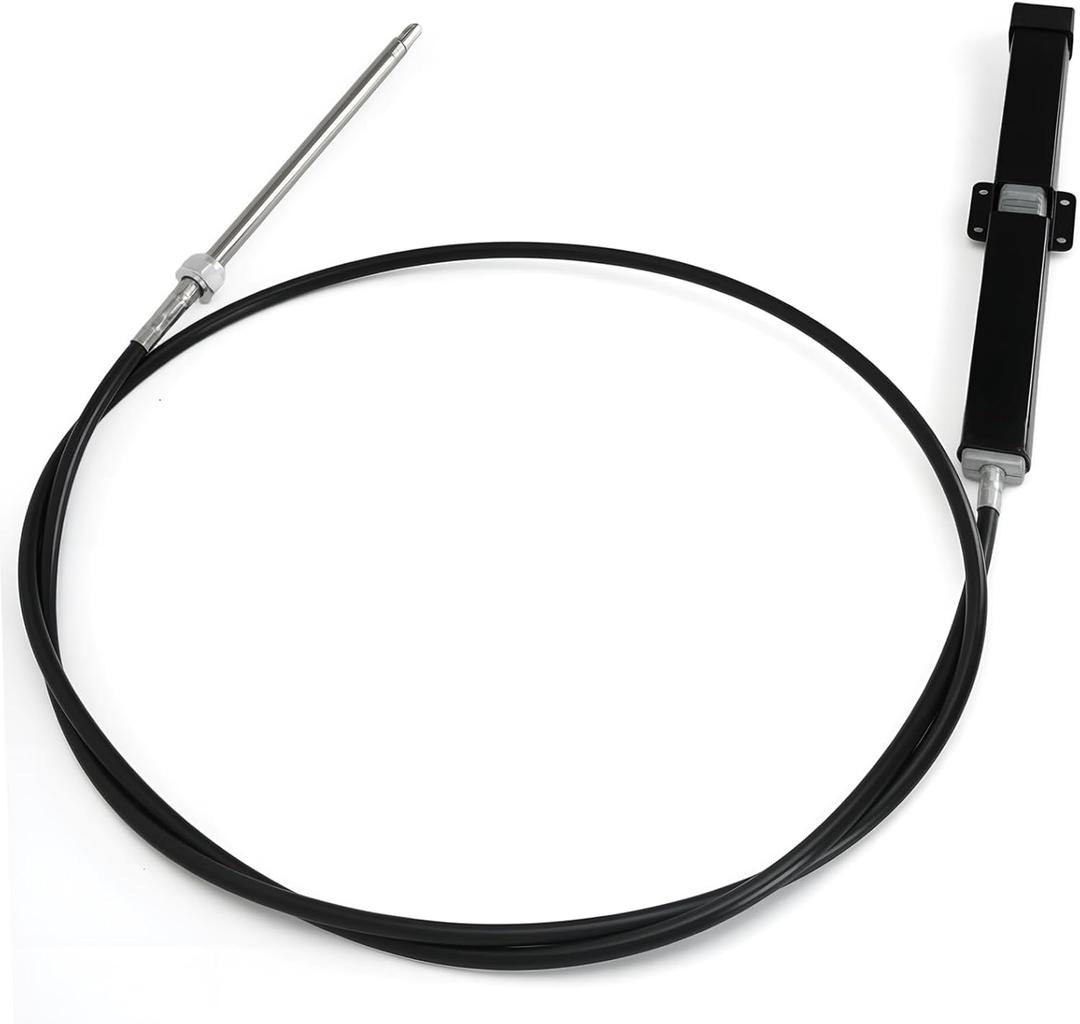 12FT 14FT 15FT 18FT 19FT Mechanical Rack & Pinion Steering Cable SSC134XX, Back Mount Rack Single Cable Compatible with Seastar SH5210P, SH5230P, SB39526P, SB39544P, SS14115 SS15115