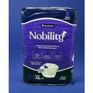 Nobility 4-5xl Adult Diapers for Women and Men 8 Bariatric Disposable Briefs Tab, 32count