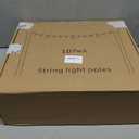 AHRLHR 10 Pack String Light Poles,Poles for Outdoor String lights10 Ft Metal Poles with Fork for Outdoor String Lights,Outdoor Light Poles with Fork,Patio,Deck,Backyard