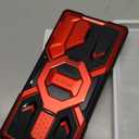 TONGATE Magnetic for Samsung Galaxy S25 Ultra Case with Privacy Screen Protector, [Compatible with MagSafe][Camera Protective Cover][Military-Grade Protection] Ring Stand Phone Case S25 Ultra, Red