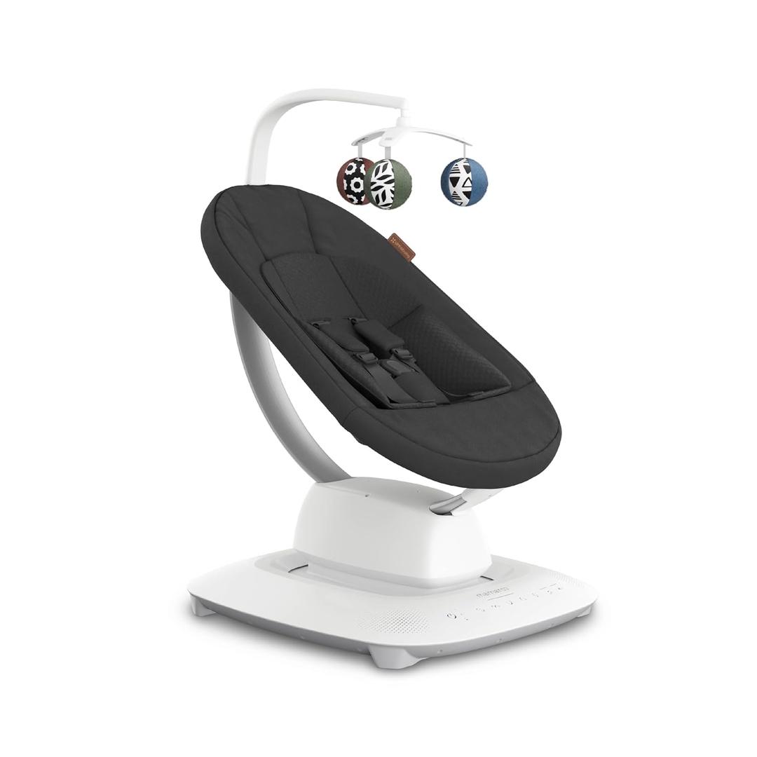 UPPAbaby Mamaroo Smart Swing Customizable Soothing Modes with MotionSync Technology Infant Recline + Bluetooth Enabled Included Newborn Insert Jake (Charcoal Mlange)
