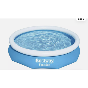 Bestway Fast Set Inflatable Pool (10’ x 26”) | Round Outdoor Backyard Pool for Kids & Families | Fill & Rise Setup, Durable 3-Layer Tritech® Liner | Holds 845 Gallons