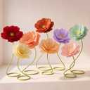 Maysing 8 Pcs 5-6 ft Multicolor Large Poppy Flowers Giant Artificial Poppy