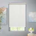 Roller Window Shades Blackout Blinds for Windows Cordless Bedroom Shade Room Darkening Shades Door Blinds with Thermal Insulated Easy to Install for HomeOfficeBathroom W20xL72 Ivory White