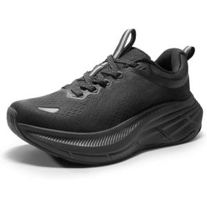NORTIV 8 Women's Walking Shoes Cushion Comfortable ActiveBreeze Running Tennis Shoes Non-Slip Workout Gym Sports Athletic Breathable Fashion Sneakers (7.5, All Black)