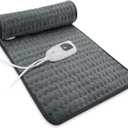 Heating Pad Electric Heat Pad, Hot Heated Pad,Multiple Temp and Timer Settings,Suitable for Shoulders, Neck, arms, Abdomen, Back, Legs, etc. (Gray Green, 24"X12")