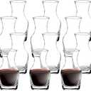Jarsoph Set of 12 Single Serving Wine Carafe Individual Glass Decanter 6.5oz Mini Refill Decanters for Dinner Parties Tastings Bars Restaurants