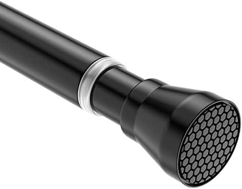 SISELBA 28-48 Inch Adjustable Stainless Steel Anti-Slip Spring Tension Small Shower Curtain Rod - No Drilling, 7/8" Tension Rod for Bathroom Bedroom Doorway Closet Door