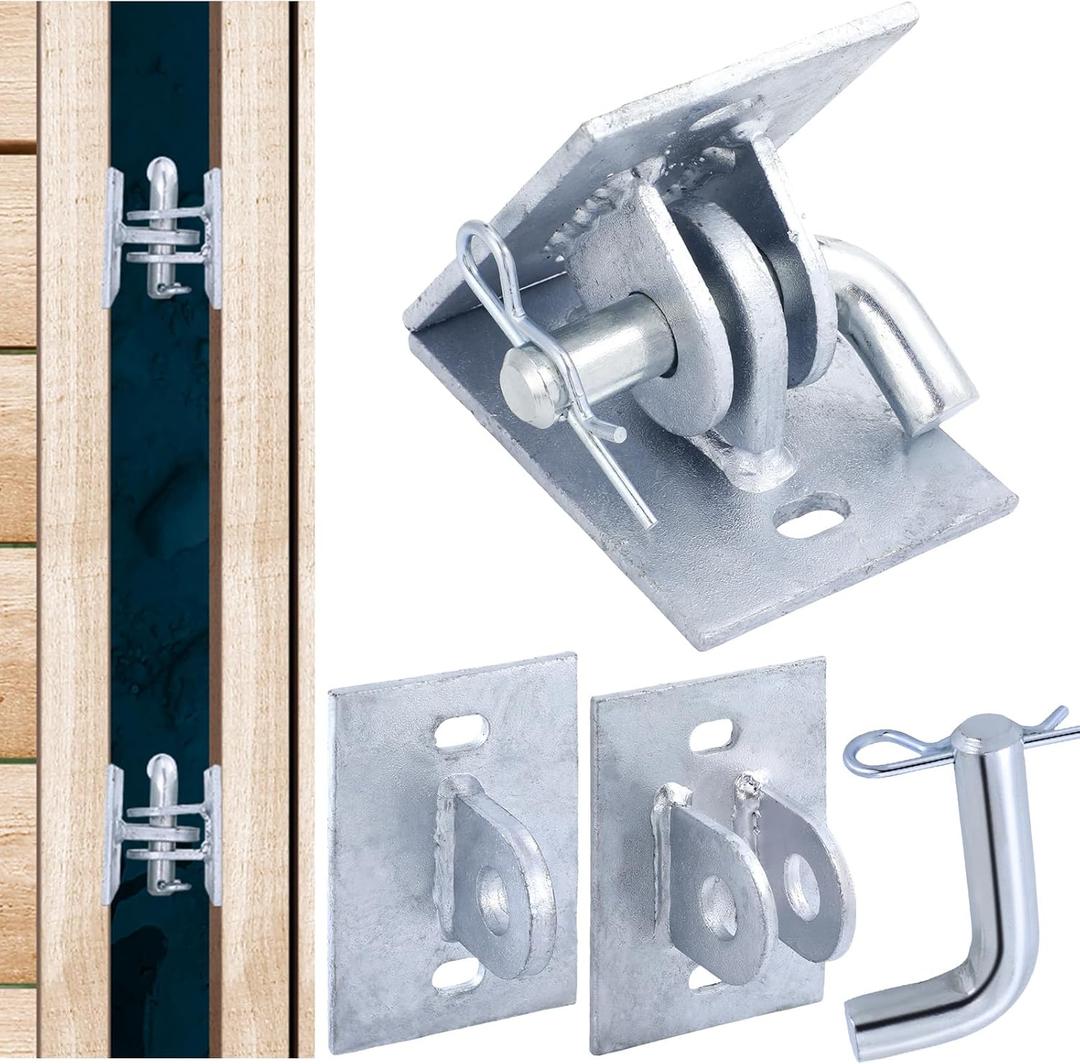 Stationary Dock Connector Hinge Kit Floating Dock Galvanized Link Kit with 7/16'' Holes Heavy Duty Boat Dock Accessories Hardware