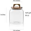 Sweejar Glass Jars for Laundry Room Organization, Half-Gallon Laundry Pods Container, Glass Food Storage Jars with Airtight Lid, 2 Pack, Hand Lid