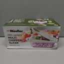 MÜELLERHOME Pro-Series 10-in-1, 8 Blade Vegetable Chopper, Onion Mincer, Cutter, Dicer, Egg Slicer with Container, French Fry Cutter Potato Slicer, Home Essentials, Salad Chopper White Sand/Green