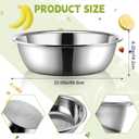 Yungyan 2 Pieces Large Mixing Bowl Stainless Steel Oversized All Purpose Steel Bowl Metal Bowl for Serving Baking Marinating for Home Cooking or Commercial(26 Quarts)
