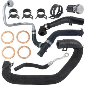 13Pcs Turbo Coolant Hose Kit Turbocharger Coolant Inlet & Return Hoses for Mini Cooper S R55 R56-R59 R60 R61 JCW Clubman 2011-2016, Replaces 11537600674 11539845352 11537565433 11537565432
