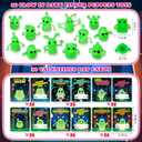 36 Packs Valentines Day Cards for Kids with Glow in The Dark Monster Finger Puppets, Classroom Exchange Valentines Day Gifts for Kids Party Favor Holiday Reward Prizes Supplies for Boys Girls