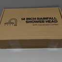Ashwanth Shower Head,14Rain Shower Head with Handheld Spray Combo with ON/OFF Pause Switch and 11'' Angle Adjustable Extension Arm, Silver, QY-HST-1