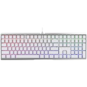Cherry MX 3.0 S Wired Mechanical Gaming Keyboard. Aluminum Housing Built for Gamers w/MX Red Switches. RGB Backlit Color Display Over 16m Colors. from The Makers of MX. Full Size. Pure White.