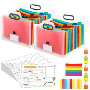 School Memory Box K-12 Memory Book Photo Album for Kids, School Years Keepsake Scrapbook from Preschool Through 12th Grade with 13 Pocket for Storage Pictures File Keeper(2 Pcs, White)