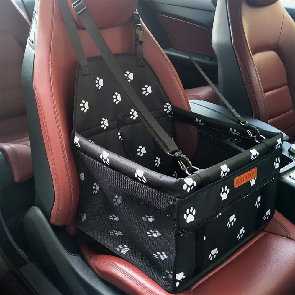 Dog Car Seat Puppy Portable Pet Booster Car Seat with Clip-On Safety Leash and PVC Support Pipe, Anti-Collapse,Perfect for Small Pets, 15.75"L x 13.39"W x 17.32"H