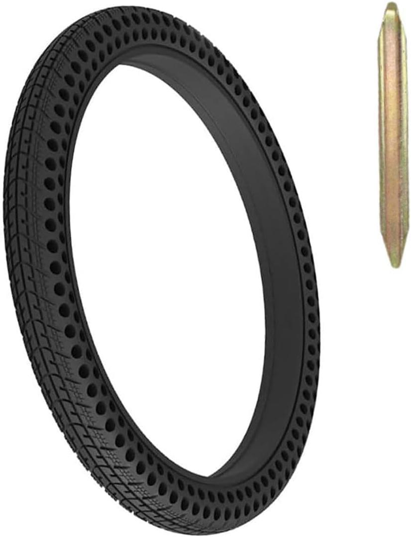 22x1.5/25-470 Bike Honeycomb Solid Bike Tire Airless Anti-Puncture | High-density durable rubber, Shock absorption, Non-slip tread, With tire lever, Fit for 25mm rim groove width