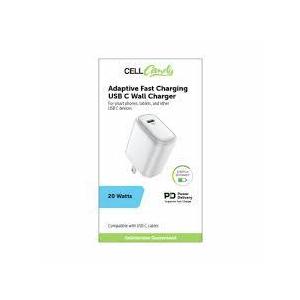Cell Candy Adaptive Fast Charging USB C Wall Charger 20W
