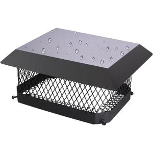 Chimney Cap Chimney Cover,Fireplace Chimney Caps for Outside 9"x13",Chimney Flue Cover Chimney Rain Cap,Roof Rain Guard Chimney Top Protector Cover Chimney Exhaust Vent Cap for Clay Flue Tile Chimney (Black Galvanized Steel)
