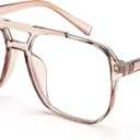 FEISEDY Blue Light Blocking Glasses Fake Nerd Clear Square Computer Lightweight Pilot Glasses Frame Oversized B2866