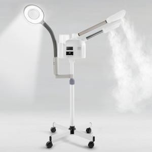 Artist hand Facial Steamer Professional 3 in 1 Hot and Cold Facial Steamer with 5X LED Magnifying Lamp, Esthetician Face Steamer Fast Heating for Beauty Salon Spa Home Use