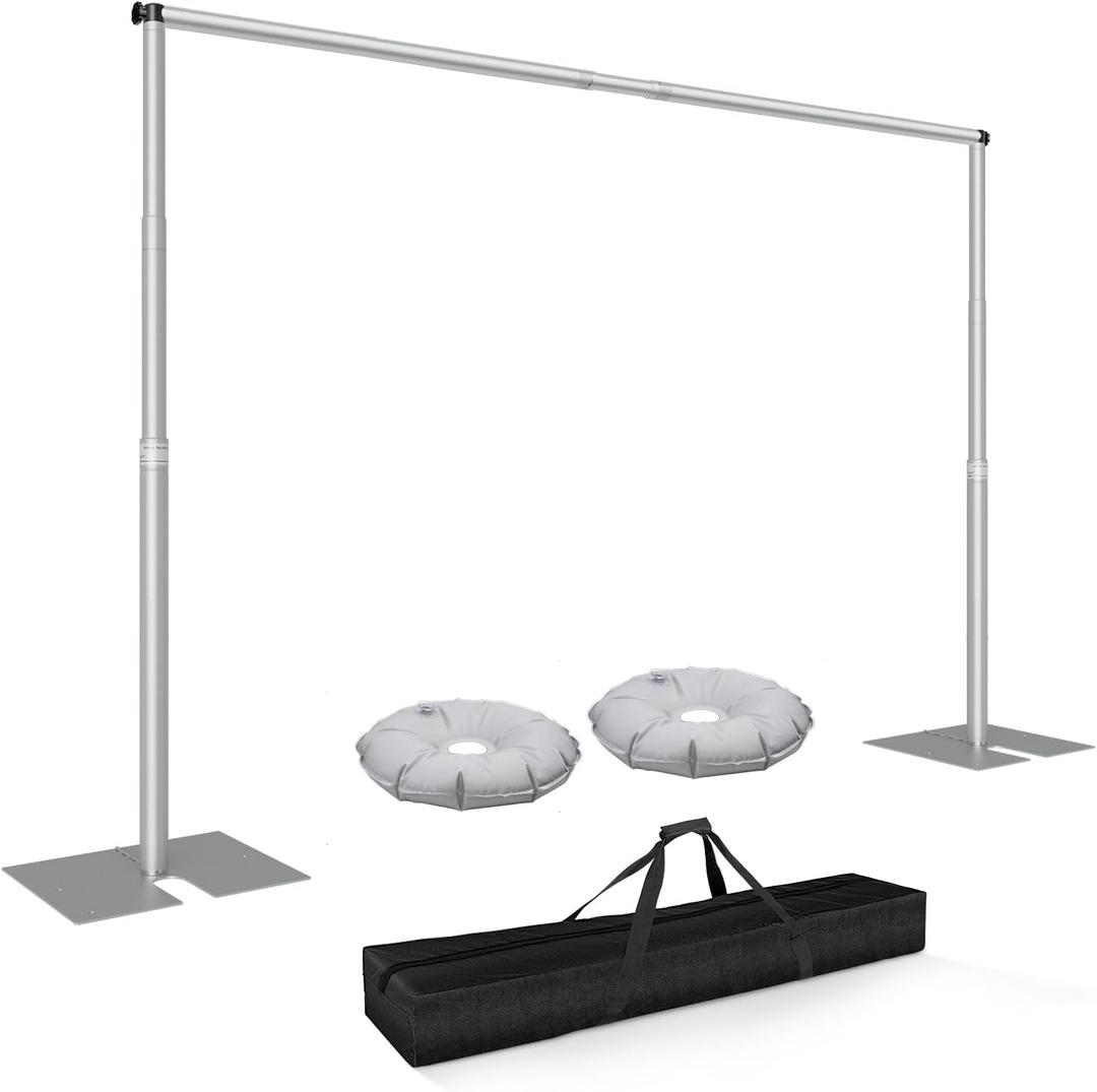 7x10ft Heavy Duty Backdrop Stand, Adjustable Pipe and Drape Stand