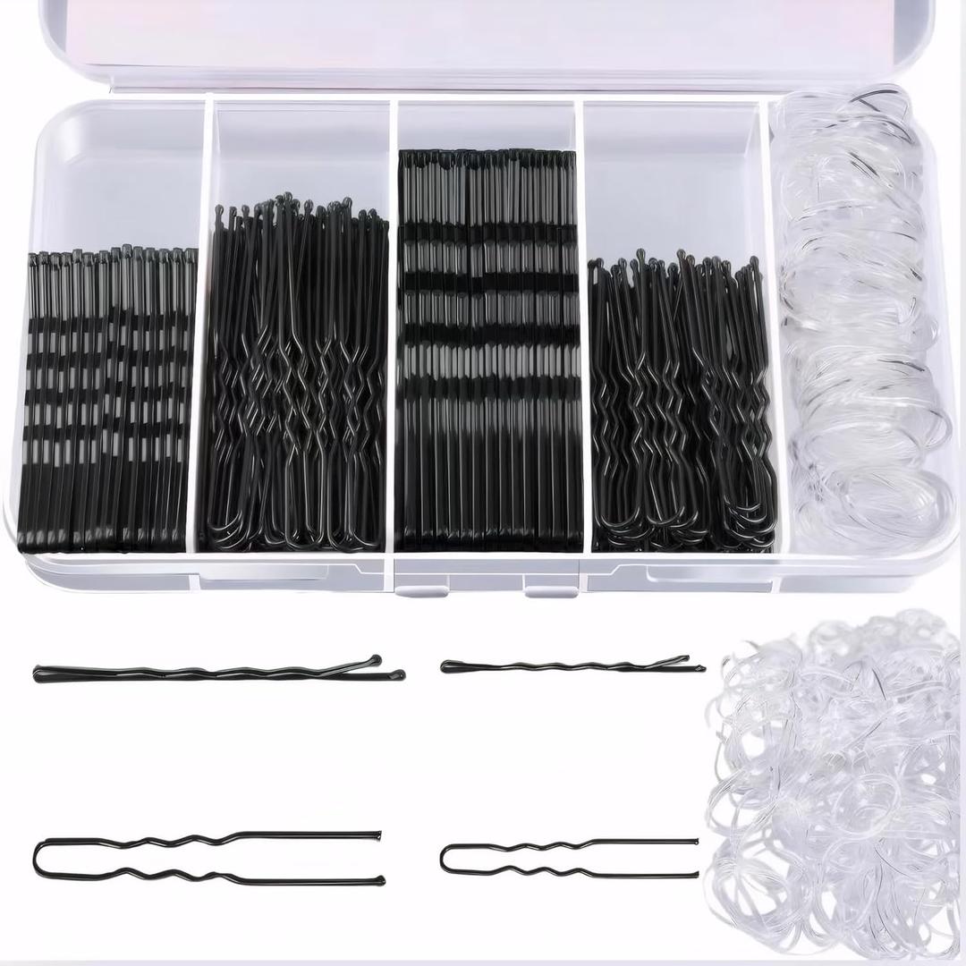 300PCS Hair Clips Set (Black)