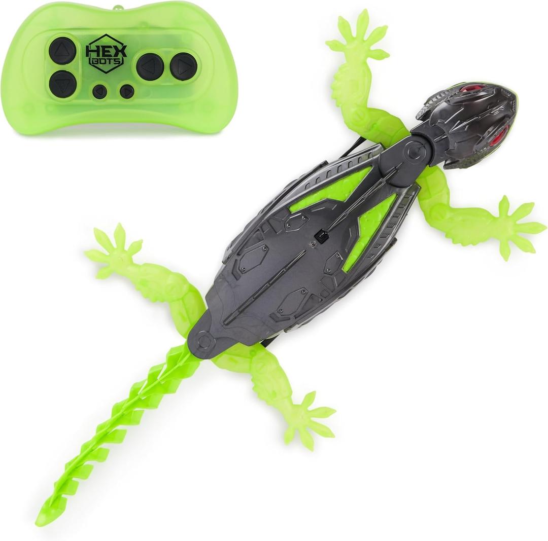 HEX Bots - WALLCRAWLER Gecko: Lagarto GECO Wall Climber - Rechargeable Remote Control Robot - 6070281 - Gift for 4 Years + - Children's Toys 4 Years +