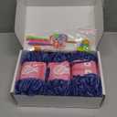 LUNARM Chenille Velvet Yarn for Crocheting Knitting, 3 Pack of 100g/3.5oz Velvet Yarn for Crocheting & Knitting, 486 Yard Soft Yarn for Making Creations & Crochet & More (Denim Blue)