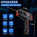 Portable Handheld Welding Machine - 110V,IGBT Inverter ARC Welder Gun Stick Welder, Welder with LED Display,easy arc ignition,small volume, and simple operation for 1/16"-1/8"Welding Rods (Black)