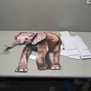 23 x 23 Inch Jungle Safari Party Decoration Jungle Theme Party Yard Sign Large Wild Animal Yard Sign Elephant Lawn Stake for Outside Zoo Home Garden Party Decor