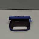 ZHOMA RFID Blocking Genuine Leather Credit Card Case Holder Security Travel Wallet With Removable Keychain ID Window for Men Women -Blue Flower