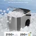 Silonn Ice Makers Countertop, Portable Stainless Steel Machine with Handle | 9 cubes/6min, 26lbs/day, 1.2L water tank, self-clean, low-noise, compact