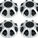 LEAPTREND 4pcs Chrome Wheel Center Caps 8 Lugs Fit for Chevrolet/Chevy Silverado 2011-2023 2500 HD 2011-2020 3500HD, Rim Hub Cover Without Dual Rear Wheels, Replace 22781439