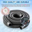 Boltigen 1.5" Pool Filter Hose Replacement Kit (6ft, 2-Pack), Durable EVA Pump Hose with 1.25" & 1.5" Adapters and Clamps, Compatible with Intex & Hayward Above Ground Pool Systems