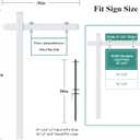 4.7ft Vinyl PVC Real Estate Sign Post, Realtor Yard Sign Post, 36" Arm Holds Up to 24" Sign - White (No Sign)
