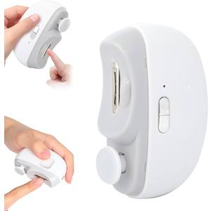 CCMADE Upgraded Electric Nail Clipper, 3 in 1 Automatic Nail Trimmer and Polisher with LED Light & Clip Storage,USB Rechargeable  2 Speeds Electric Nail File for Baby, Adults, Seniors