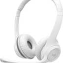 Logitech H390 Gaming Headphones, Wired Headphones with Mic, USB Headset with Microphone for PC, Noise Cancelling Microphone for Video Meetings, Music, Gaming - Off White (1 Pack)