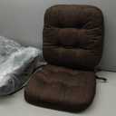 Shinnwa Dining Chair Cushions Set of 2, Dual-Layer Memory Foam Kitchen Chair Cushions, Patented Design Seat Pads with Ties, 16.5 x 16.5 x 3.5in, 4 Pack, Dark Brown